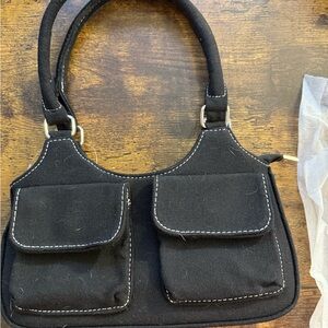 Black Canvas Handbag